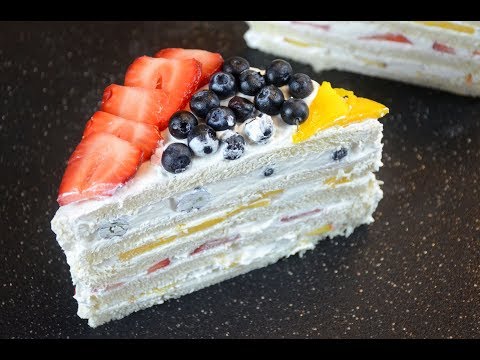 cake-with-bread-slices-|-no-bake-cake-|-fruit-cake-in-5-mins