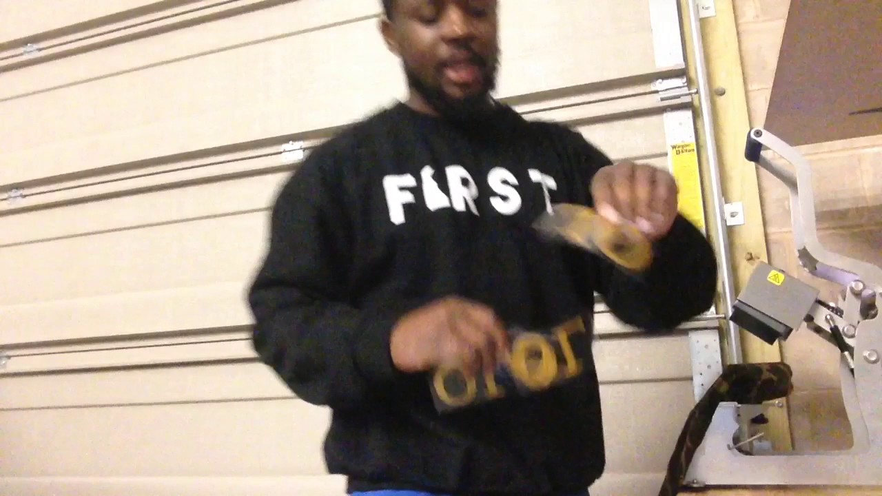 Applying Heat Press Vinyl to T Shirt Sleeve (Always Check Your Spelling