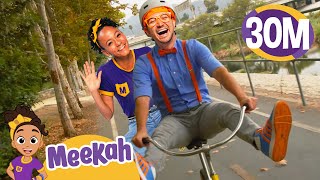 meekah blippi on wheels educational videos for kids blippi and meekah kids tv
