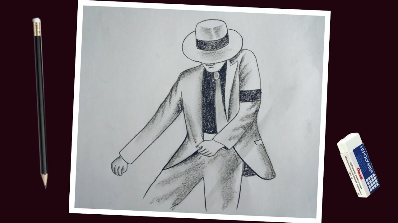 Caricature on color pencil, Michael Jackson. :: Behance