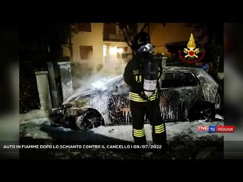 AUTO IN FIAMME DOPO LO SCHIANTO CONTRO IL CANCELLO | 09/07/2022