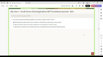 1Z0-1160-1. Oracle Fusion Cloud Applications ERP Process Essentials 2025 AUGUST
