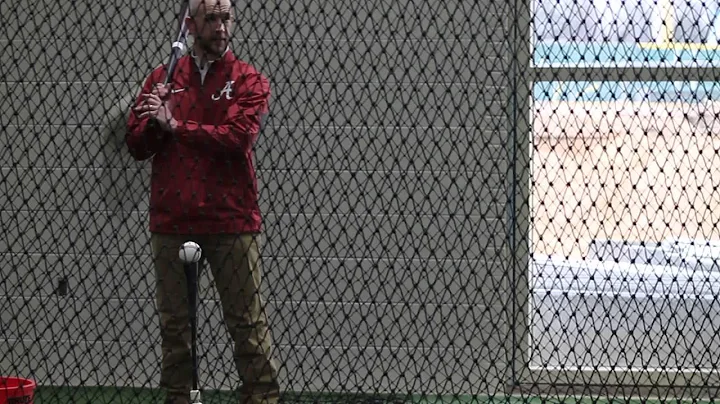 First Hit at the Alabama Baseball Indoor Practice Facility