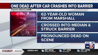 One person dead after single-vehicle crash in Dodge County