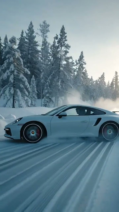 Frozen Roads, Fire Speed – Porsche 911 Turbo Dances on Ice #porsche #car #short #automobile #shorts