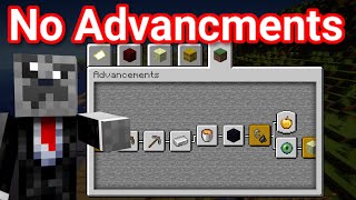 Can you Beat Minecraft WITHOUT getting ANY Advancements?