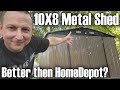 Building a 10x8 metal shed from patiowellcom better then lowes homedepot