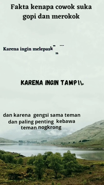 Fakta cowok kenapa suka gopi dan merokok. ngaku lu cowok
