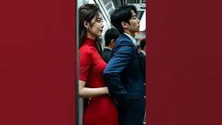 Rush Hour Train Japan Guy Folds Hand Behind  | #shorts #viralshorts #dailyvlog