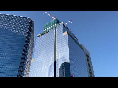 228m43階「（仮称）芝浦一丁目計画 新築工事」Ｓ棟の様子 2023年12月10日撮影