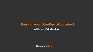 Pair your BlueParrott product with an iOS device through the settings