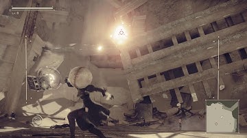 Nier: Automata - Desert Zone Pitt Hollow The Machine Surge: Adam Bossfight (Evolves) 2B & 9S PS4 Pro