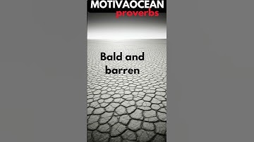 "Bald and Barren: Embracing Change and New Beginnings! 🌱✨"MOTIVAOCEAN