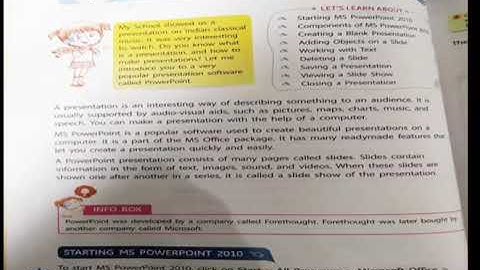 Class 4th || Chapter 7 Introduction to PowerPoint|| Part 1