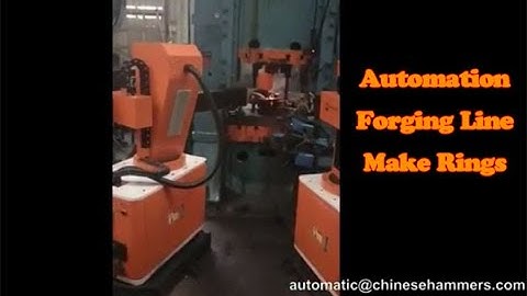 robotic arm &  press & ring rolling machine forge gear ring automatic