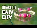 Square Knot Beads Bracelet Tutorial by Macrame School