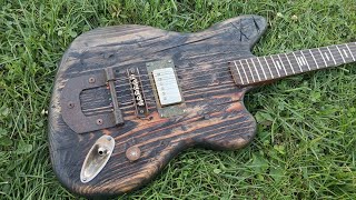 картинка: Barnwood Guitar making (Гитара из говна и палок №2)