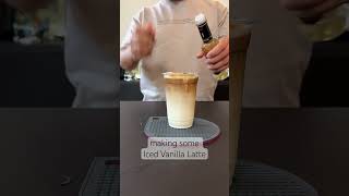 Tying Some Iced Vanilla Latte In The Studio
