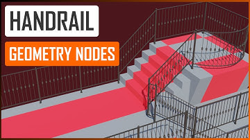 Procedural Handrail in Geometry nodes - Blender tutorial ENG