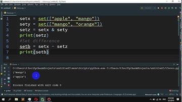 How to create set difference in Python