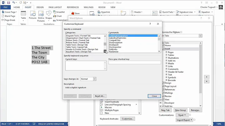 Assign a Shortcut Key to an AutoText Entry in Word