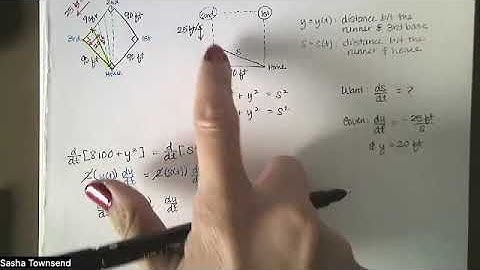 3.2.4 Related Rates, Baseball Example - Analytic Geometry and Calculus I