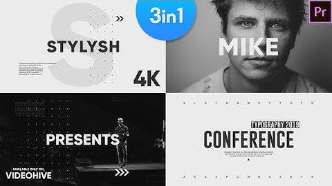 Stomp Typography Opener / Intro ▶▷ Premiere Pro Trends ◁◀