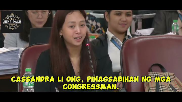 CASSANDRA LI ONG MASYADO KANG PA-CUTE! AYON KAY CONG ADIONG.