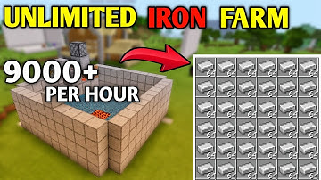 How to make Unlimited Iron Farm with command block in Minecraft  pe || Splash Gamerz