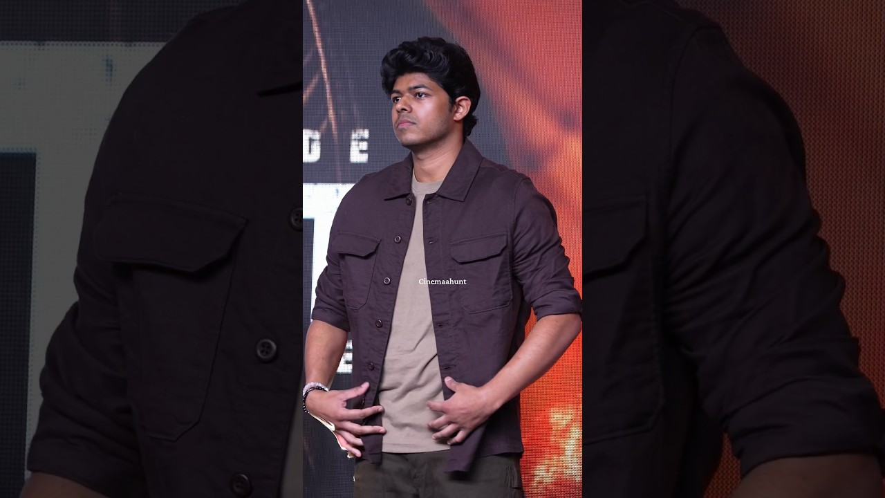 Thalapathy Vijay Son Jason Sanjay At SIGMA Movie Pre Release Event #cinemaahunt