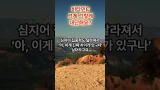 비타민C 메가도스 하면 여름 피로 싹 사라질까? #환한피부 #활력충전 #건강습관