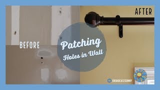 Patching screw holes in drywall - DIY Home Improvement