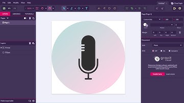 Gravit Designer Tutorial | Microphone Icon | Flat Design