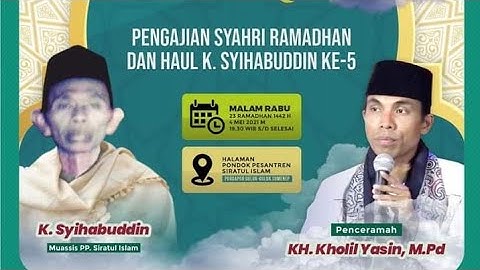 Ceramah Terbaru 2021 KH.KHOLIL YASIN,M.Pd - Live PP.Siratul Islam Pordapor Guluk Guluk Sumenep