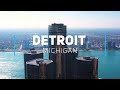 Detroit, Michigan } 4K drone footage