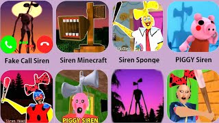 Siren Head,Granny Siren,Ladybug Siren,Siren Minecraft,Piggy Siren Head,Fake Call Siren