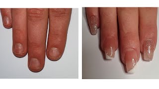 Nail Transformation How to do nails using  Builder Gel tutorial