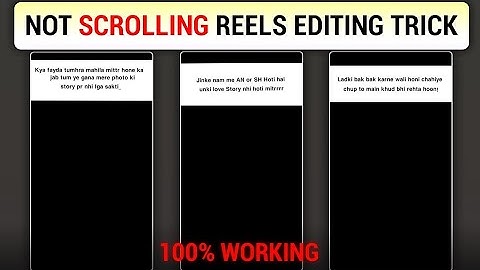 Instagram Not Scrolling Reels Kaise Banaye | Emoji ko hide kaise kare | Not Scrolling Reels Editing