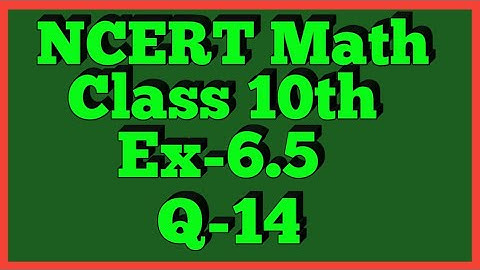 Ex-6.5 Q-14 | Chapter 6 | NCERT | Class 10th Math |