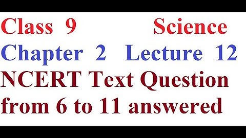 Class  9, Chapter  2,Lect  112, Topic  NCERT Text Question from 6to11 answered