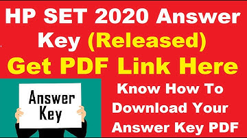 HP SET 2020 Answer Key(Out)-How to Check Official Himachal Pradesh State Eligibility Test Answer Key