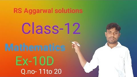 RS Aggarwal solutions class-12 Mathematics