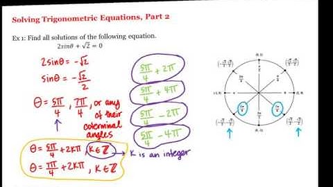133.Math 1A 1B  Pre Calculus  Solving Trigonometric Equations, Part 2
