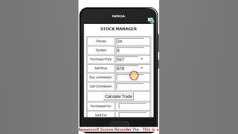 Stock Manager App Working Video