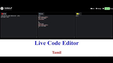 Tamil  | Building a Real-Time Code Editor like CodePen with HTML, CSS, JavaScript | Tech Tutorial