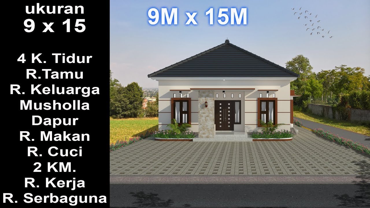 Viral Modern House 9 X 15 4 K Tidur Desain Rumah Minimalis Lantai