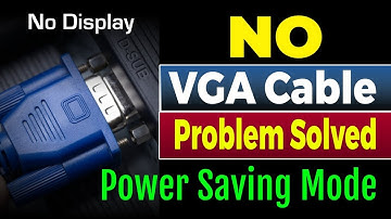 No VGA Cable Problem Solved | No Display Problem In Pc | VGA Cable Not Working