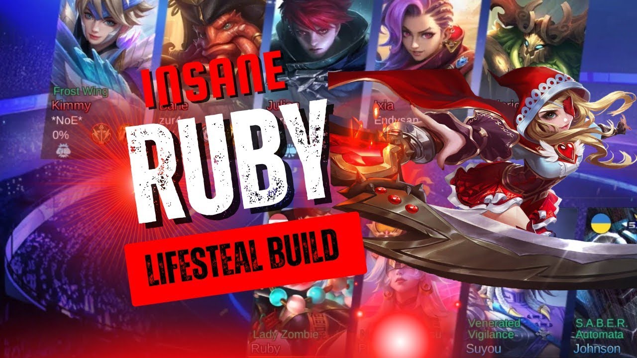 RUBY INSANE LIFESTEAL BUILD | EASY MRO WIN | Mobile Legends Bang bang ...