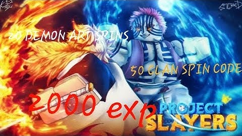 NEW 50 clan spin code in Project Slayers