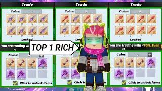 GOD MODE in Skyblock i have all rare items And Reach top 1 rank rich man BlockmanGo